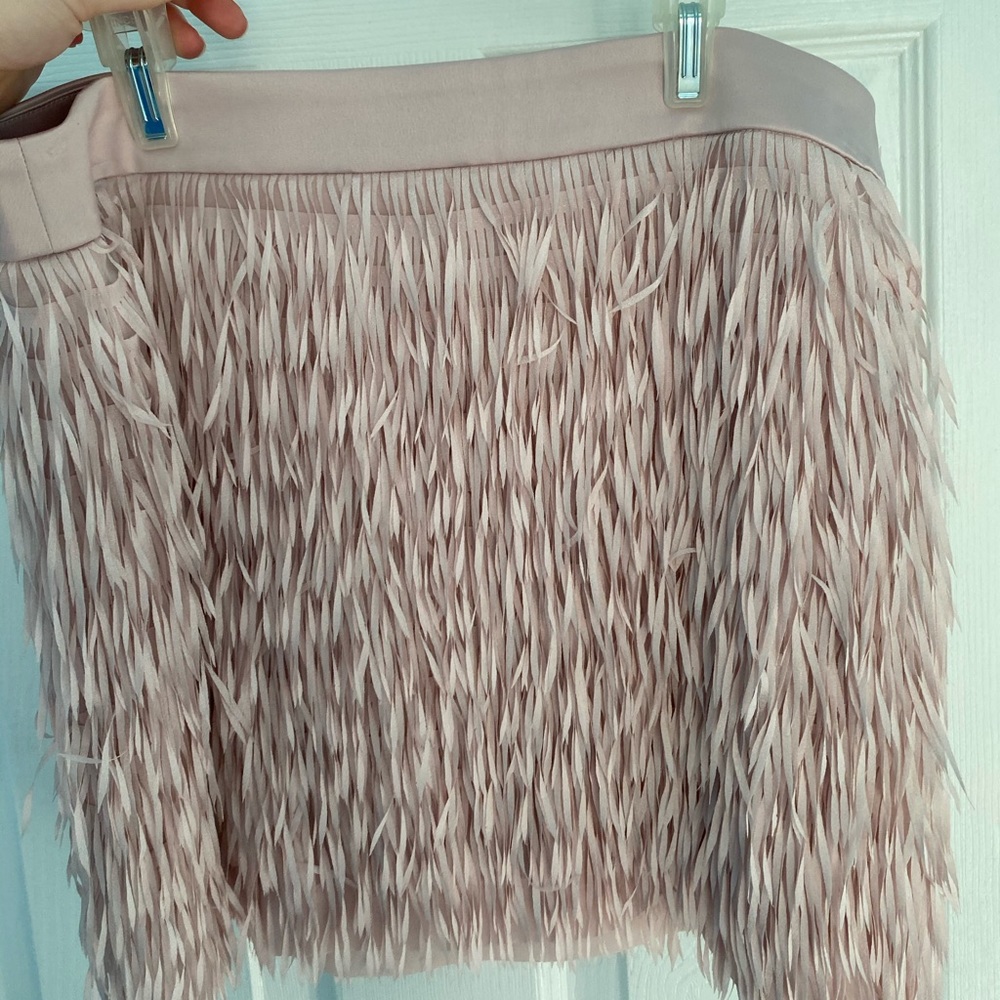 Express Feathered Mini Skirt